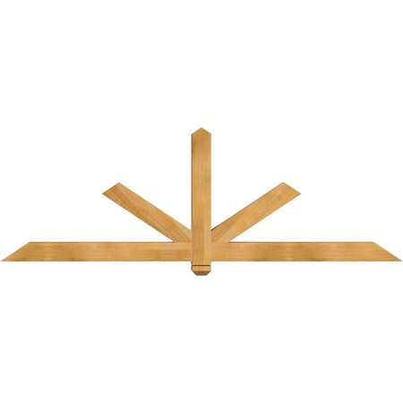 Ekena Millwork Kennewick Rough Sawn Timber Gable Bracket, Western Red Cedar, 84"W x 28"H x 4"D x 4"F, 8/12 Pitch GBW084X28X0404KEN00RWR